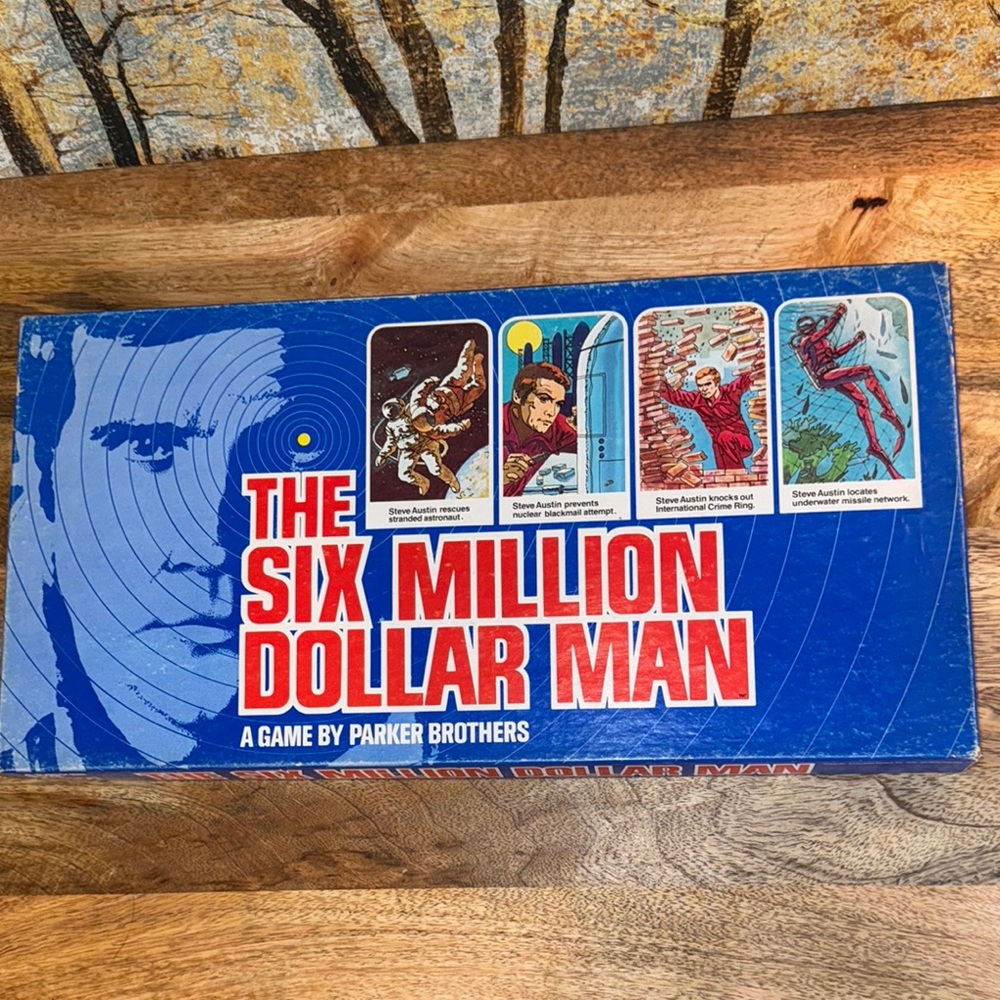 Vintage Parker Brothers Six Million Dollar Man Game 1975 VG condition